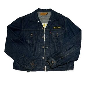 VTG Levi's Trucker Denim Blue Jean Jacket Size 50L 71506-0217 With KC Logo